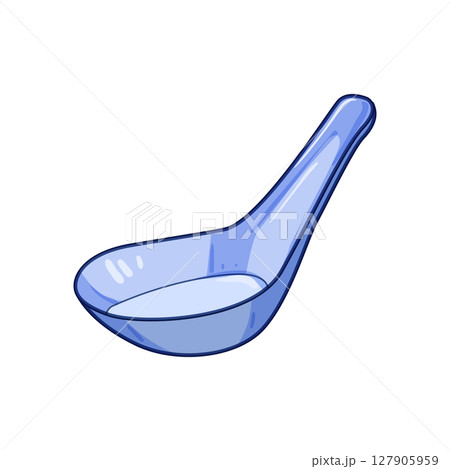 utensil ceramic soup spoon cartoon vector illustration utensil ceramic soup spoon cartoon vector illustration 127905959