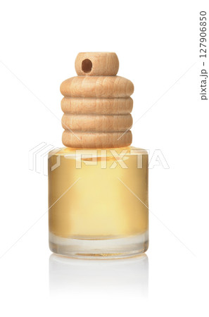 Front view of car air freshener bottle Front view of car air freshener bottle 127906850