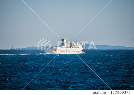 【東京九州フェリー新門司港行はまゆうと横須賀港行きそれいゆとの離合】 127909373