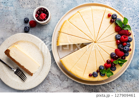 Classic New York cheesecake Classic New York cheesecake 127909461