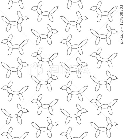 Vector seamless pattern of air balloon dog Vector seamless pattern of air balloon dog 127909503