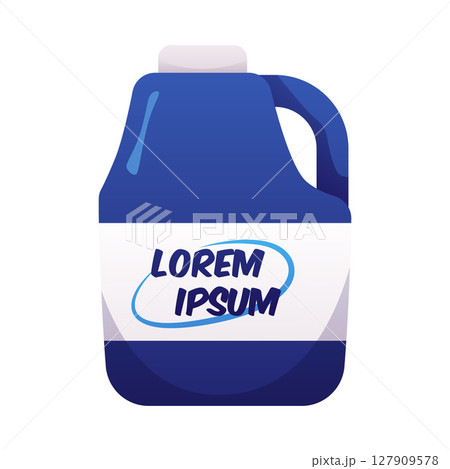Motor or engine oil canister vector flat icon, cartoon blue plastic bottle container package with lid and label Motor or engine oil canister vector flat icon, cartoon blue plastic bottle container package with lid and label 127909578