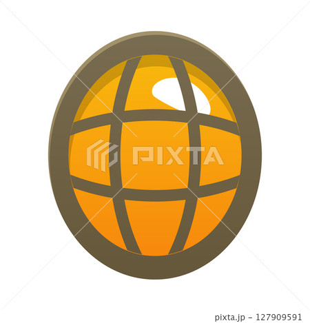 Wall lamp with round lampshade flat icon, chandelier oval shape, lantern with metal shade vector loft interior design 127909591
