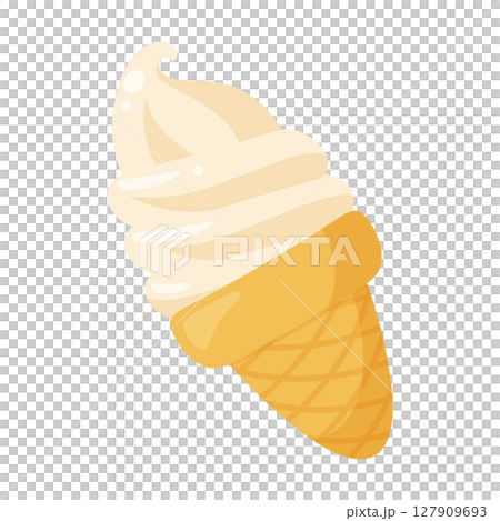 かわいいソフトクリームのイラスト 127909693