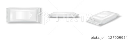 Blank Packaging for Wipes Set Blank Packaging for Wipes Set 127909934
