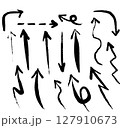 Vector hand drawn arrow set 127910673