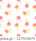 Watercolor seamless hand drawn pattern with roses 127910675