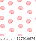 Watercolor seamless pattern hand drawn with pink spots. Polka dot pattern 127910676
