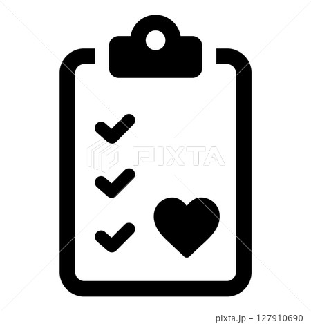 医療カルテ、バインダーのアイコン 127910690