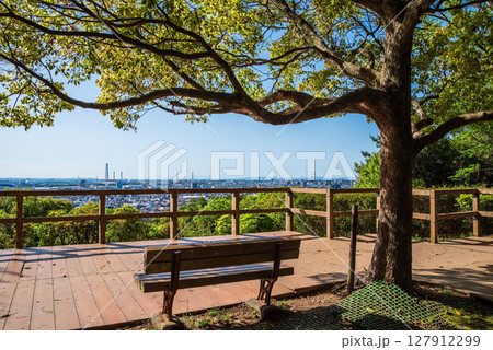 垂坂公園・羽津山緑地展望台から望む四日市市街 127912299