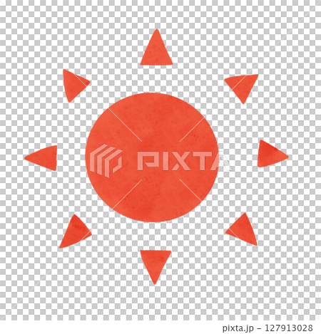 Sun symbol watercolor hand-drawn illustration Sun symbol watercolor hand-drawn illustration 127913028