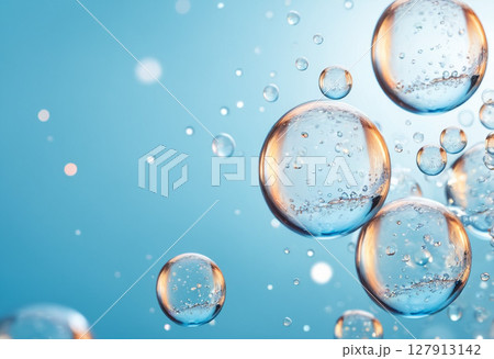 water bubbles background light blue 127913142