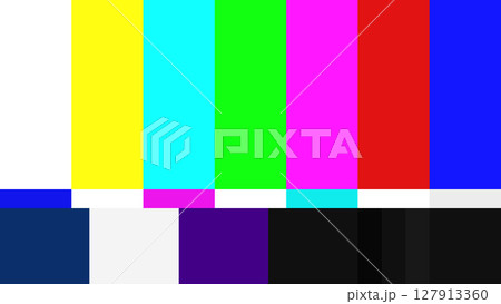 放送休止のカラーバーのイメージ 16:9サイズ 背景素材 ベクター 放送休止のカラーバーのイメージ 16:9サイズ 背景素材 ベクター 127913360