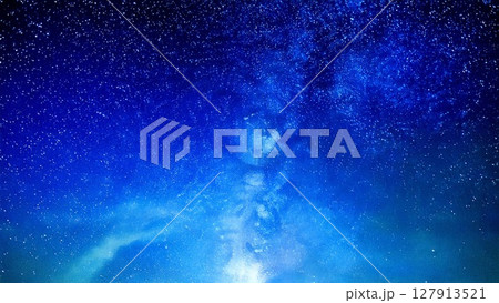 快晴の夜空のイメージ キラキラ 宇宙風 16:9サイズ AI生成素材 127913521