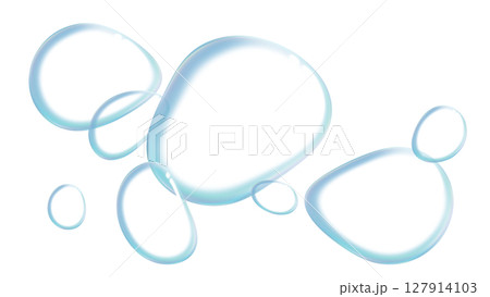 淡い青の透明ソープバブル 背景透過 淡い青の透明ソープバブル 背景透過 127914103