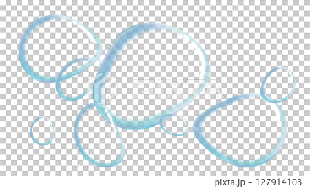 淡い青の透明ソープバブル 背景透過 淡い青の透明ソープバブル 背景透過 127914103