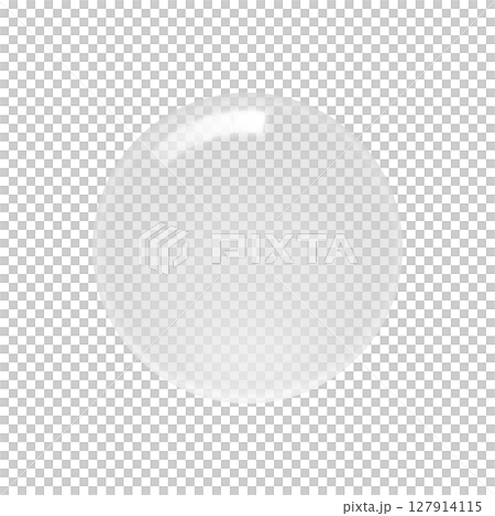 Transparent glossy sphere with highlights Transparent background Transparent glossy sphere with highlights Transparent background 127914115