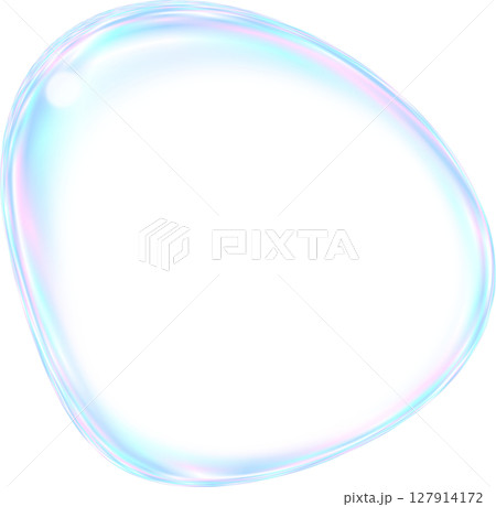 虹色のシャボン玉 リング型 背景透過 127914172
