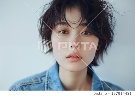 若い女性のポートレート 127914451