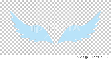 Feather simple silhouette light blue vector 127914597