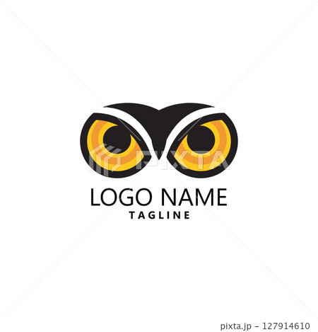 owl eyes logo design vector 127914610