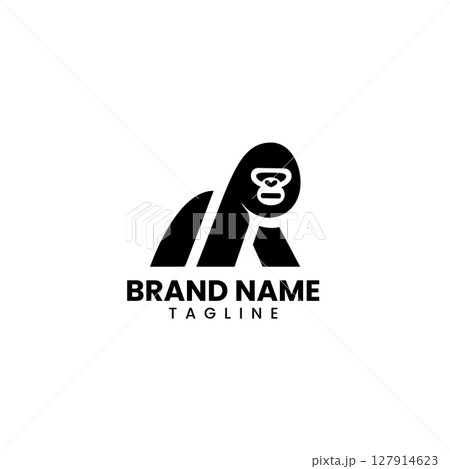gorilla logo design vector 127914623
