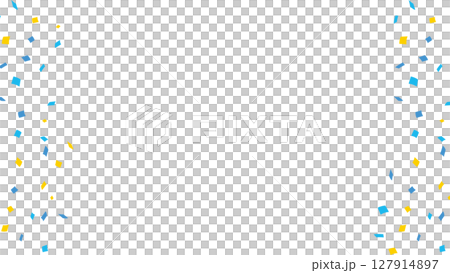 五彩紙屑淺藍色藍黃色夏季顏色框架 127914897