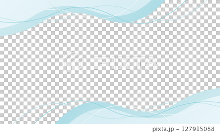 抽象淺藍色框架波曲線波 127915088