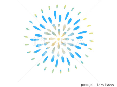 水色花火素材 127915099