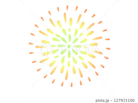 オレンジ系花火素材 127915100