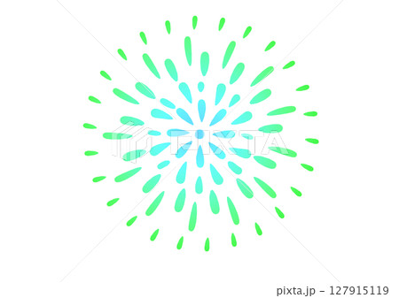 グリーン系花火素材 127915119