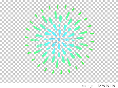 グリーン系花火素材 127915119
