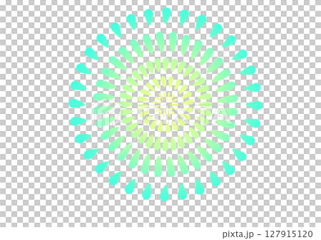 ミントグリーン系花火素材 127915120