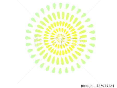 黄色と緑の花火素材 127915124