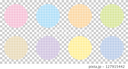 Checkered pattern, fluffy frame, circle, round, colorful, vector set Checkered pattern, fluffy frame, circle, round, colorful, vector set 127915442