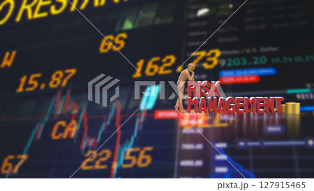 The Red risk management for Business concept 3d Rendering. The Red risk management for Business concept 3d Rendering. 127915465