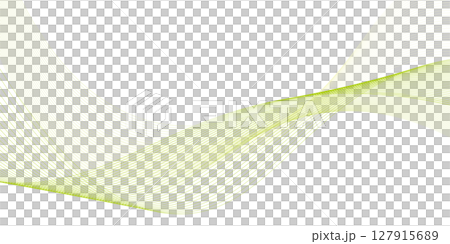 曲線　波模様　背景　黄緑　ブレンド　ベクター	 127915689