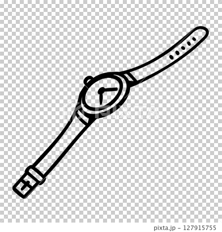 シンプルな腕時計のイラスト素材 127915755