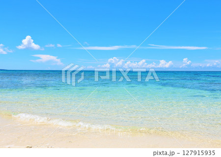 沖縄 宮古島 青空のビーチ 沖縄 宮古島 青空のビーチ 127915935