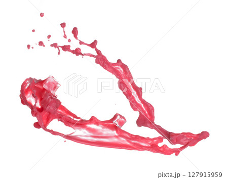 Red tomato strawberry juice pour set water shape form, Red blood wave fall in air. Abstract cloud fly, Red Wine colored splash spill in Air. White background Isolated high speed shutter, freeze motion Red tomato strawberry juice pour set water shape form, Red blood wave fall in air. Abstract cloud fly, Red Wine colored splash spill in Air. White background Isolated high speed shutter, freeze motion 127915959