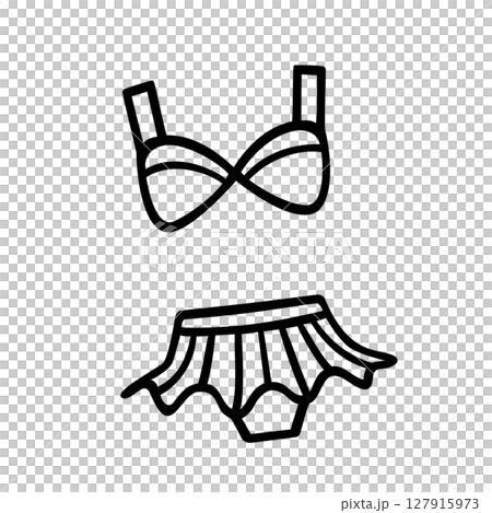 簡單的泳衣插圖素材 127915973