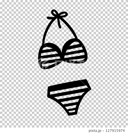 シンプルな水着のイラスト素材 127915974