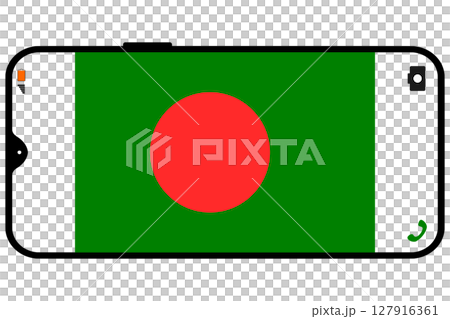 Bangladesh flag on smartphone screen 127916361