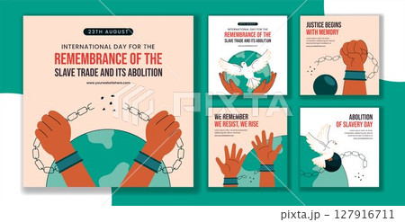 International Slave Trade Remembrance Day Vector Illustration with Flat Cartoon Social Media Post Template Design International Slave Trade Remembrance Day Vector Illustration with Flat Cartoon Social Media Post Template Design 127916711