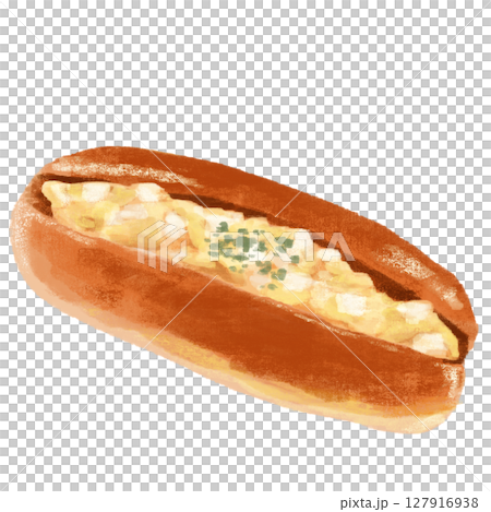 水彩畫的蛋沙子 127916938