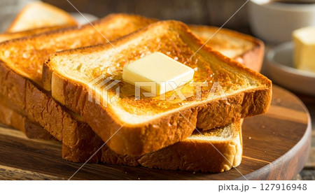 バターを塗ったトーストパン 127916948