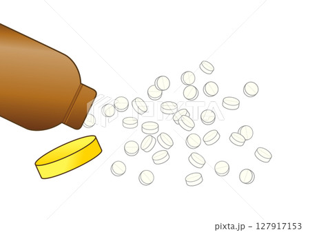 大量の薬のイラスト 大量の薬のイラスト 127917153