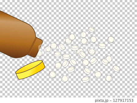 Illustration of a large amount of medicine Illustration of a large amount of medicine 127917153