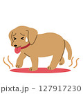熱中症の犬のイラスト 127917230