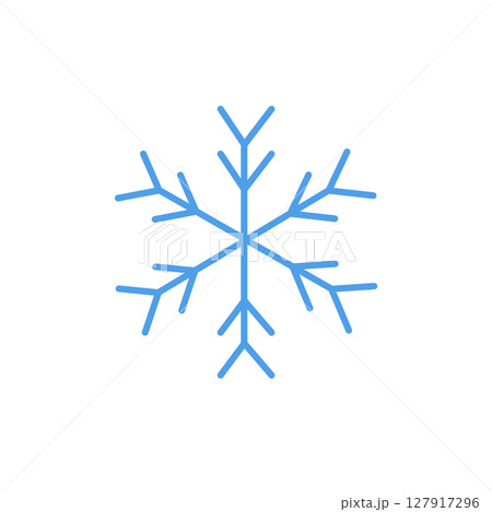 青い雪の結晶のアイコン 127917296